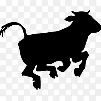 安格斯牛得克萨斯州长角小牛剪贴画-牛