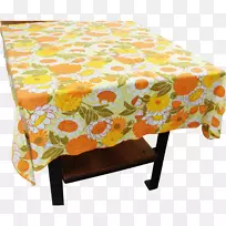 亚麻桌布，纺织品羽绒被，家具.桌布