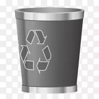 垃圾桶和废纸篮，表情符号回收本-Viber