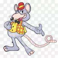 查克·E。芝士艺术比萨饼夹艺术-米奇老鼠