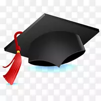 毕业典礼广场学术帽学生学校教育-毕业帽
