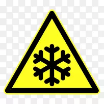 警告标志危险冷安全警告标签-温度