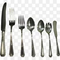餐具、叉子、餐桌、茶匙、叉子