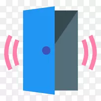 计算机图标门安全传感器-打开门