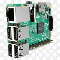 电子学覆盆子pi单片机单板计算机电视调谐器卡和适配器.覆盆子