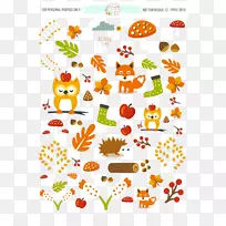美食剪贴画-可爱的动物