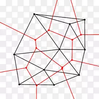 Diagrama de Voronoi com triangulação de Delaunay restrita Problema de  Hadwiger-Nelson, avião, ângulo, triângulo, simetria png