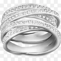 施华洛世奇银珠宝环电镀环