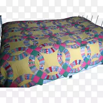 床单、纺织品垫、亚麻布、紫色创新.拼贴