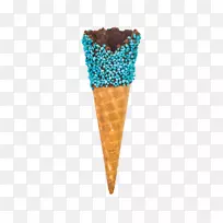 冰淇淋圆锥形冷冻甜点冰淇淋筒