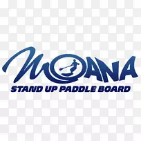 普拉亚做吉诺站立，划桨板，摩阿纳冲浪学校。冲浪桨