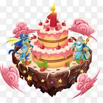 龙城周年纪念岛樱桃蛋糕-蛋糕