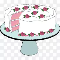 生日蛋糕，糖霜蛋糕，婚礼蛋糕，剪贴画-意大利面