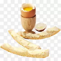 白面包煮鸡蛋黑麦面包