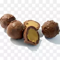 巧克力松露波旁球巧克力球香蕉派巧克力涂有巧克力的花生巧克力