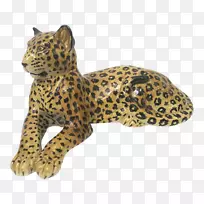 豹纹猎豹陶瓷雕像猫科猎豹