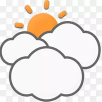天气预报云覆盖日照持续时间-多云