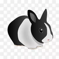 国内兔荷兰版复活节兔子剪贴画-兔画