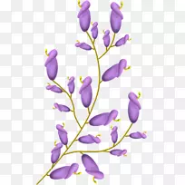 花卉剪贴画-花紫色