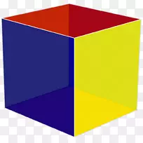 长方形黄色紫罗兰色立方体