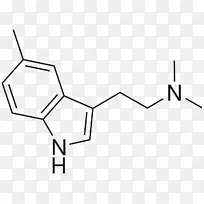 N，N-二甲基色胺5-甲基-dmt分子