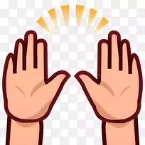 Emojipedia表情剪辑艺术-张开手