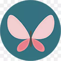 蝴蝶电脑图标设计-蓝色蝴蝶