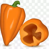 红辣椒花椒夹艺术橙色水果