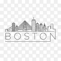 波士顿天际线免费地标
