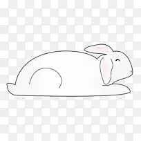 线画剪贴画-兔子