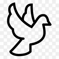 计算机图标鸽子作为象征桌面壁纸夹艺术