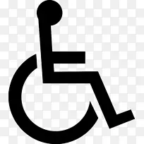 残疾轮椅残疾泊车许可证标志剪贴画符号