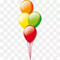 气球生日剪辑艺术-心脏气球