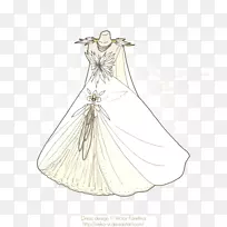 婚纱绘画艺术时装插画-新娘礼服