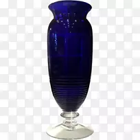 钴蓝花瓶，人工制品-钴