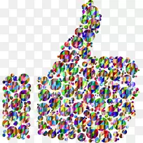 拇指信号桌面壁纸计算机图标.抽象圆