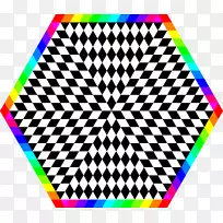 六角三角彩虹彩色剪贴画.彩虹