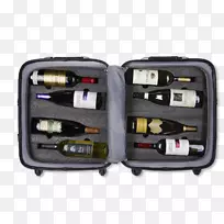 葡萄酒、航空旅行行李箱、瓶装行李.手提箱