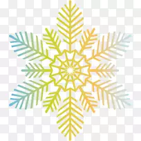 雪花红色剪贴画-雪花