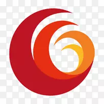 商标圆型桌面壁纸-火球