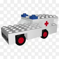 玩具乐高车-救护车