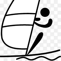 象形文字奥林匹克运动会帆船奥林匹克运动剪贴画风帆