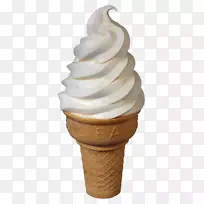 冰淇淋圆锥形奶昔华夫饼冰淇淋