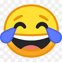 脸上带着喜悦的泪水表情贴着android奥利奥太阳镜表情符号