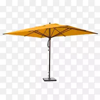 黄色桃花心木市场长方形伞