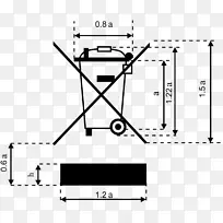 废旧电器和电子设备指示垃圾桶和废纸篮回收标志-垃圾桶