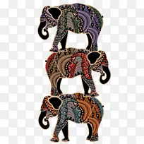 印度象视觉艺术绘画-大象