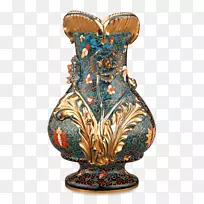 花瓶波希米亚玻璃艺术摩泽花瓶