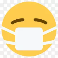 外科面罩表情符号手术保健哭表情符号