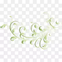 叶身珠宝花瓣字体元素
